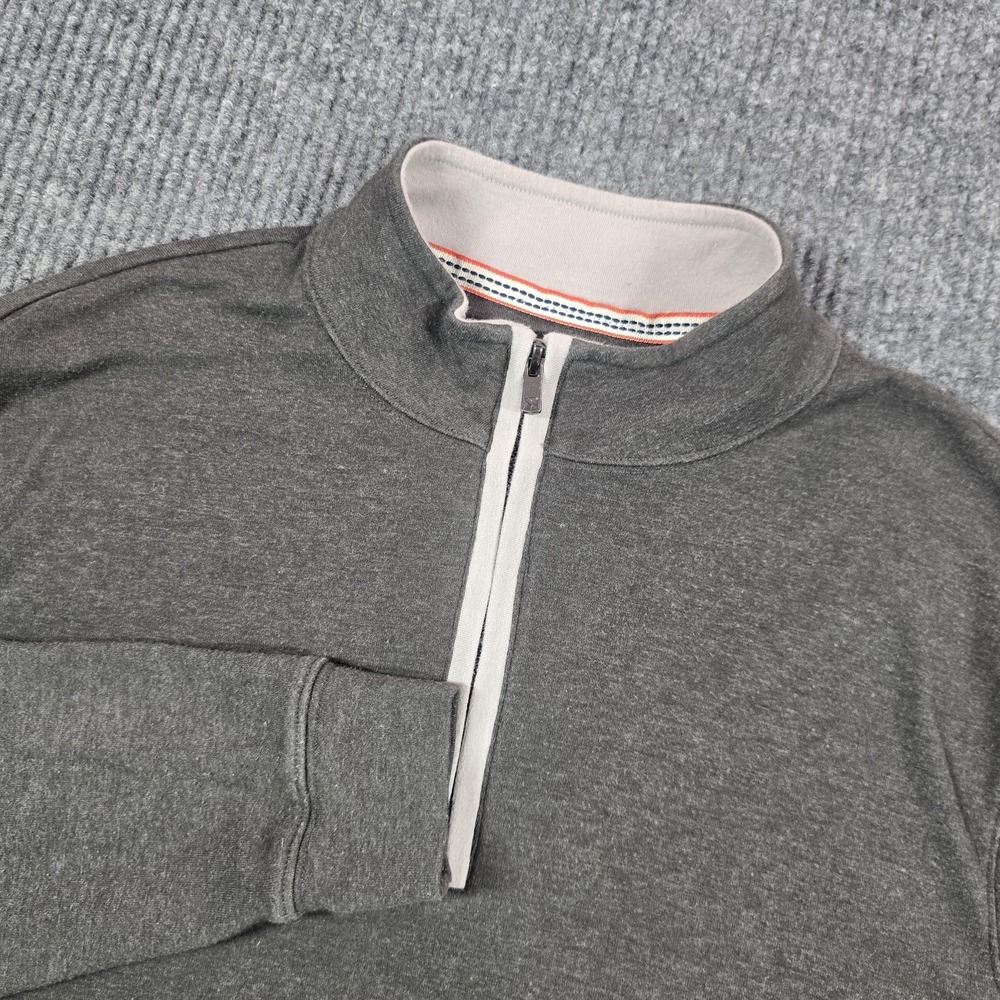 The‎ Normal Brand Sweater Mens Large Gray 1/4 Zip Mock Neck Knit Pullover Casual